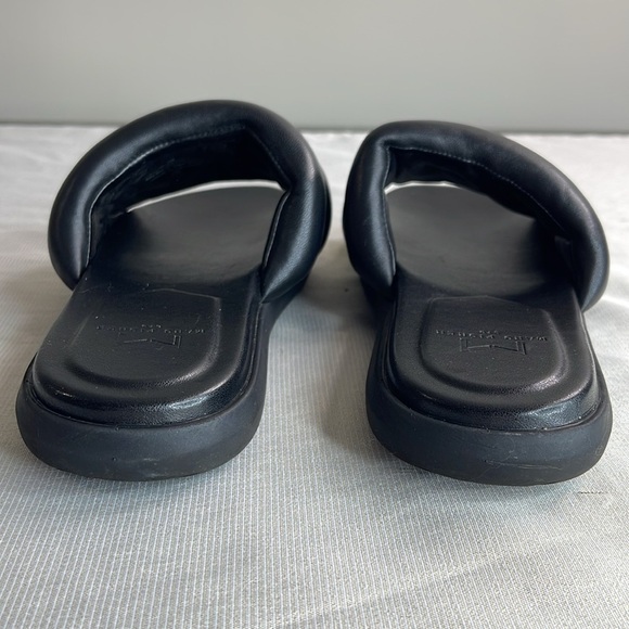 Marc Fisher Yessy Padded Black Leather Slide Sandals Size 7 - Picture 7 of 11